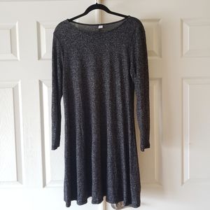 Large Gray Old Navy Long Sleeves Sweater Dress